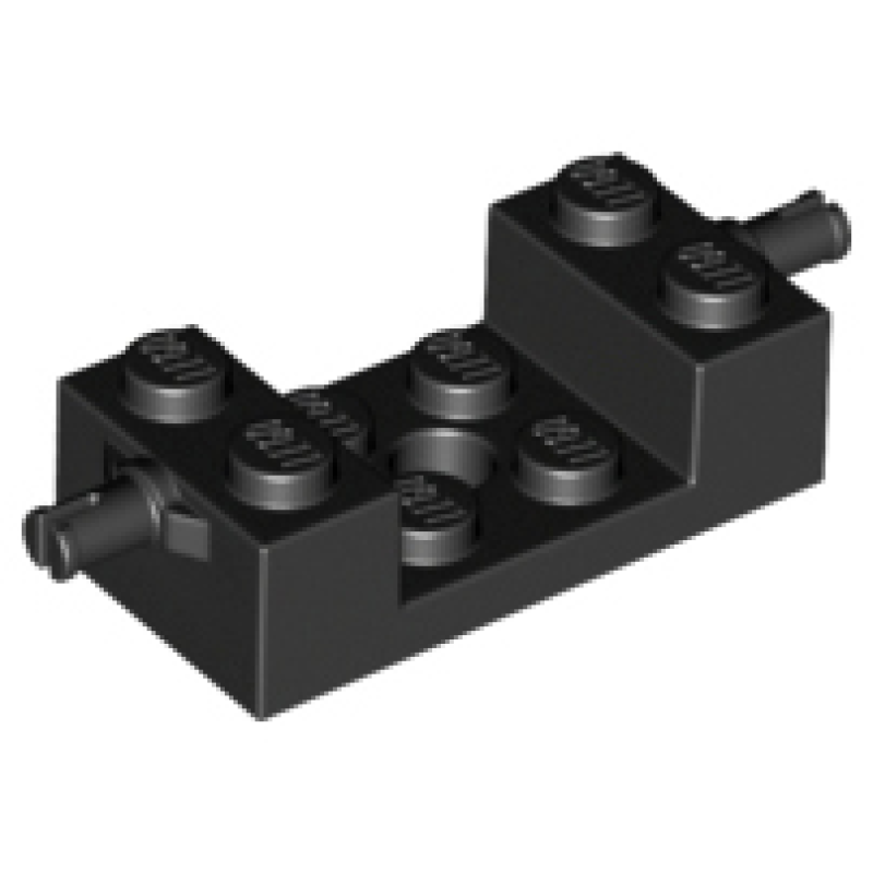 Steen, Aangepast 2x4 met wielhouder met 2x2 inkeping Black